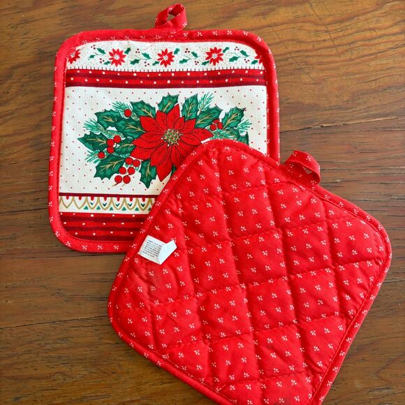 Bundle of 6 Vintage Christmas Hot Pads Pot Holders New NWT Puppy Tree House - Picture 4 of 5